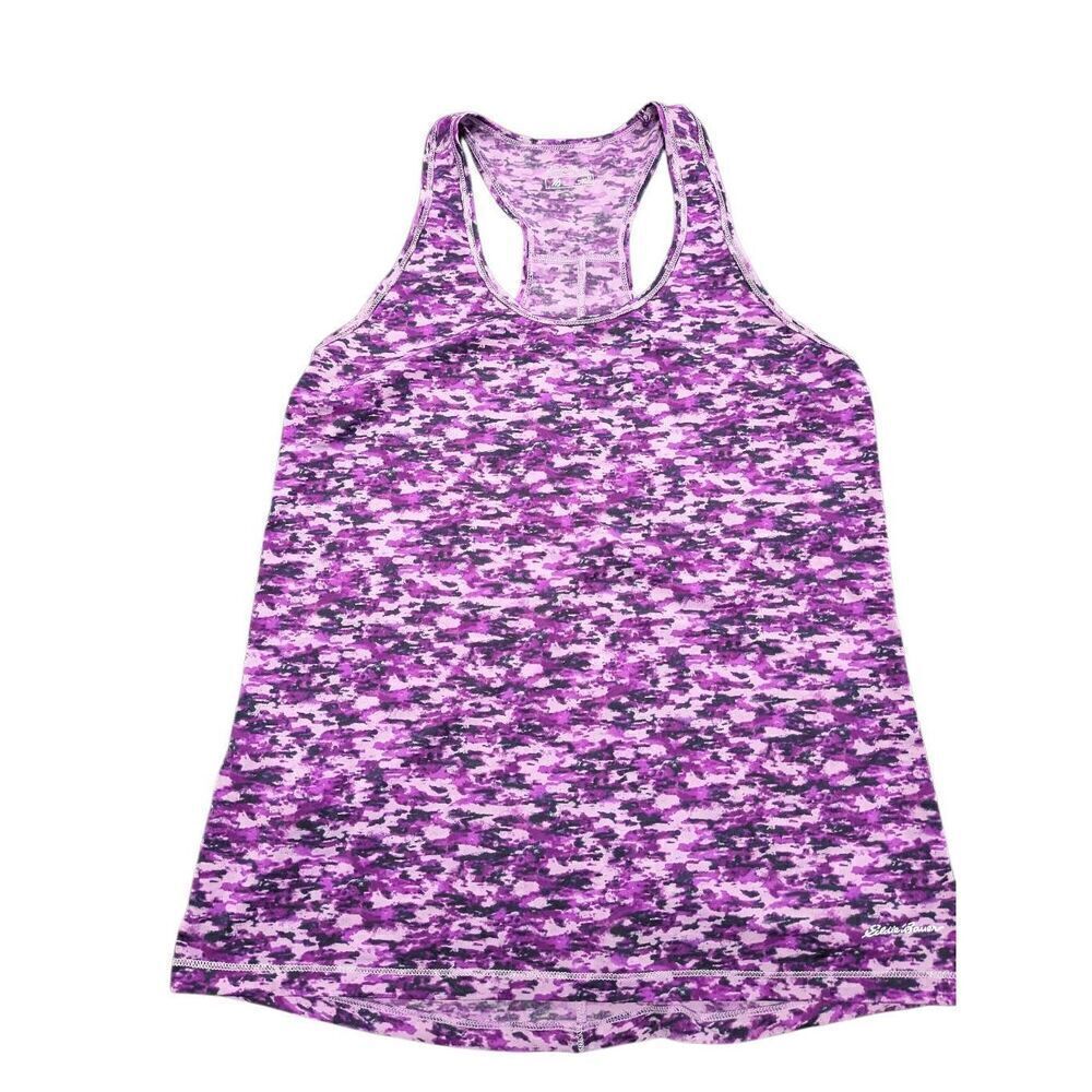 Eddie Bauer Women's Purple Camouflage Activewear Stretch Tank Top Women's M